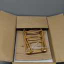 HAPPY KIT 3 Tier Serving Tray Set with Gold Freely Combinable Rack,12 Inch Tiered Tray Stand,Widened Porcelain Platters,Decor Cupcake Stand for Christmas Party Display,Dessert Trays Collapsible (12.5" x 17" x 8.5")