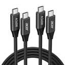acer USBC Cable, 240W USB C Cable (6.6FT/2 Pack), C to C Fast Charging Nylon Braided Type-C Charger Cord Compatible with iPhone16/15 Pro Max, Galaxy S25/S24, MacBook Pro/Air, iPad, Laptop, etc.