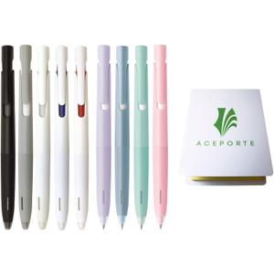 Zebra Blen Retractable Ballpoint Pen, Fine Point 0.5mm, Sticky Notes Value Set, All 9 types, Black/Red/Blue Ink