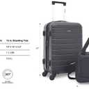 Wrangler Smart Spinner Hardside Luggage, 2 Piece Set, Dark Shadow