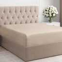 Queen Fitted Bed Sheet - Bottom Single Fitted Sheet Only - Ultra-Soft Hotel Luxury Bedding w/ 8-16 Inch Deep Pockets - Breathable, Cooling & Wrinkle Free - Easy-Care, Fade & Shrink Resistant - Wheat