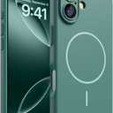 Magnetic for iPhone 17 Case, [Matte Solid Color] [Full Camera Protection] Protective Case for iPhone 17 - Deep Green