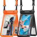 UNBREAKcable IPX8 Waterproof Phone Pouch 2-Pack, Double Space Waterproof Phone Case for iPhone 15 16 17 Pro Max up to 7", Cellphone Dry Bag with Lanyard for Beach Kayak Cruise Travel Essentials