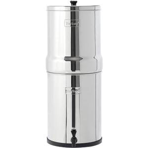 Imperial Berkey Gravity-Fed Stainless Steel Countertop Water Filter System 4.5 Gallon with 2 Authentic Black Berkey Elements BB9-2 Filters