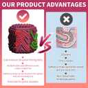 Sensory Activity Cube with 10 Strings - Anxiety Relief Fidget Toy for Children/Adults, Autism ADHD Focus, Compact Stress Reducer for Travel (red)