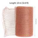 FUNSUEI 2 Pack Copper Mesh Roll, 5 Inch x 32 Feet Wire Roll, Knitted Copper Mesh Rodent Control with Hole for Gardening, Distilling, House