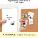 ARCOBIS Cork Board White Board Combo, 36 x 24 Inch Bulletin Board-Gold Frame, Magnetic Dry Erase Board & Corkboard for Wall, Vision Board for Home, Office, School