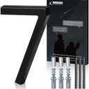 VONDERSO 6 Inch Floating House Numbers and Letters for Outside,Black Metal Modern Outdoor Address Sign for Yard Street and Mailbox, Zinc Alloy Solid Address Numbers and Letters, number 7