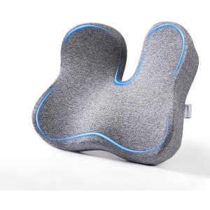 Extra Large Memory Foam Seat Cushion  Premium Office Chair & Car Cushion for Long Sitting, Relieves Back & Tailbone Pain  Ergonomic Design for Driving, Office, Wheelchair (Light Gray)