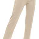 EXCHIC Women's Yoga Dress Pants Stretchy Casual Slacks Straight Leg Work Pants with Pockets, Medium 