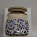 Flower Pot,Vintage Ceramic Pot for Planter with Drainage Holes, 6.29 inch Ice Crack Glazed Indoor Planters Pot for Indoor,Tuscan Home Decor,Gardening Gifts,Blue and White (Tropical)