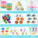 200 Pack Prefilled Easter Eggs with Toy Inside, Filled Plastic Easter Eggs, Surprise Eggs with Assorted Toys, Easter Egg Hunt, Easter Basket Stuffers, Party Favors Bulk for Kid/Toddler/Boy/Girl