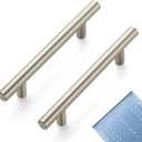 Ravinte 30 Pack | 6'' Cabinet Pulls Brushed Nickel Stainless Steel Kitchen Drawer Pulls Cabinet Handles 6Length, 3-3/4 Hole Center with Mounting Template