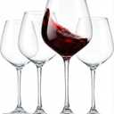 Paksh Novelty Italian Red Wine Glasses - 18 Ounce - Wine Glass Clear (Set of 4)
