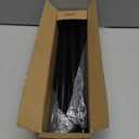 Window Curtain Rods 36 to 78 - 1 Inch Stainless Steel Heavy Duty Curtain Rod Set,Blackout Modern Drapery Rods with Brackets - Black