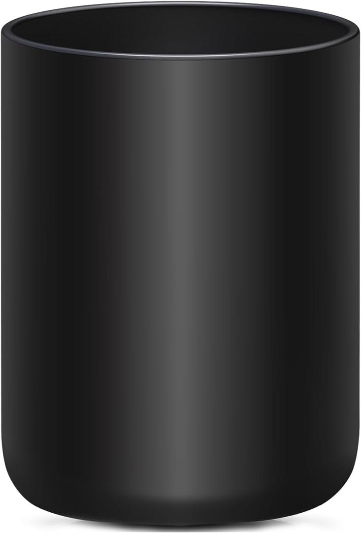 Black Utensil Holder for Kitchen Counter, Large 7.2" Matte Ceramic Utensils Crock for Countertop Easy to Clean, Modern Cooking Utensil Spatula Holder for Farmhouse 7.25.8 INCH