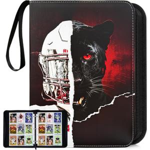 Football Card Binder with Sleeves 900 Pockets, Card Storage Organizer Display Case Compatible with Trading Card, Sport, Football, Baseball, TCG Cards