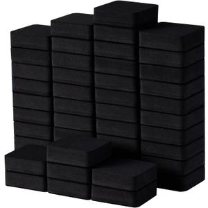 Favourde 48 Pack Magnetic Whiteboard Dry Erase Erasers Chalkboard Cleansers for Classroom, Home and Office (Black)