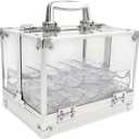 SEETOOOGAMES Acrylic Poker Chip Case - 600pcs Casino Chips Carrier with 6 Trays