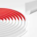 16 FT RV Rain Gutter 3/4 Inch with J-Shape Drip Guide Rail RV Trim Molding Easy to Install Self-Adhesive Gutter for Cars, Vans, and RVs Control Water Runoff, White