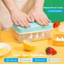 Ice Cube Tray with Lid and Bin, PHINOX 84 pcs Ice Trays for Freezer, Ice Cube Trays for Freezer with 3 trays, Container, Lid & Ice Scoop, BPA Free