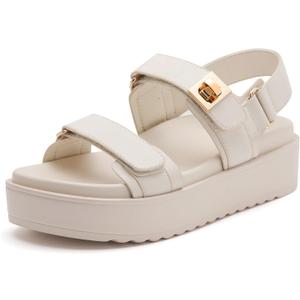 vodvob Womens Platform Sandals with Adjustable Straps Soft Cushioned Footbed 1.6" Heel height Summer Slides for Office/Beach/Daily Outfits (8)