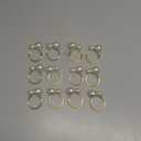 KESOTE Set of 12 Pearl Napkin Rings, Gold Napkin Ring Holders for Formal or Casual Dinning Table Decor