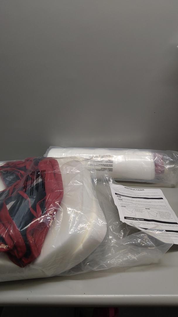 Ruqmuis Chair Cushions for Dining Chairs, 2" Thick Seat Cushions for Kitchen Chairs, DShaped Chair Pads with Washable Cover, Ties and Non Slip Backing, 17'' x 16'', Set of 4, Red