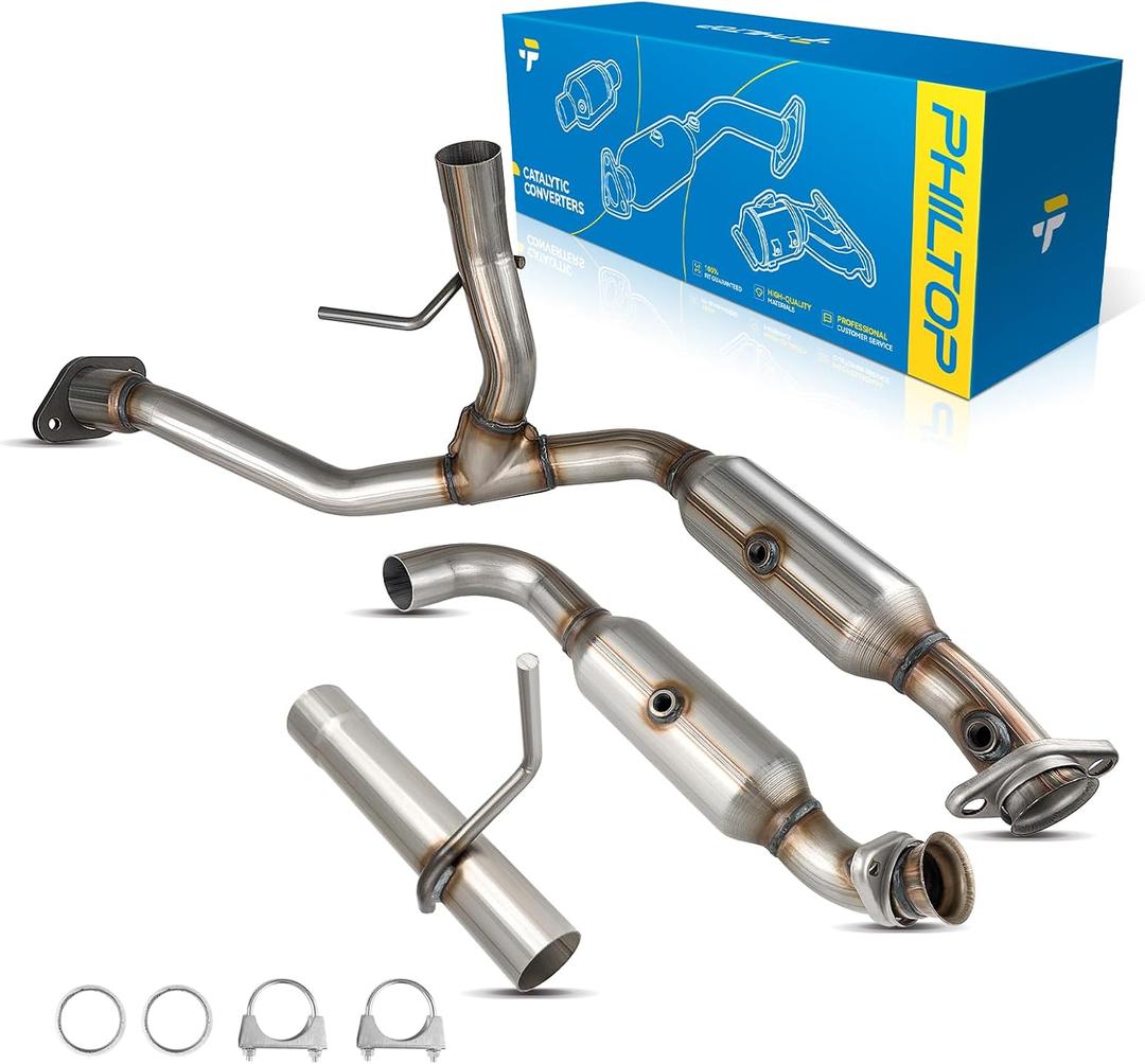 PHILTOP High Flow Catalytic Converter for F150 2011 2012 2013 2014 5.0L EPA Compliant Replaces 645252/645251
