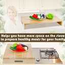 Ziliny 21. 2 x 14. 7 Inch Wooden Rv Stove Top Cover Stove Top Sink Cover Noodle Cutting Board for Electric Gas Burners Sink Noodle Board