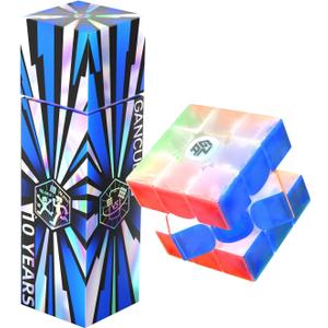 GAN 15 Maglev Speed Cube 3x3, GAN Magnetic Cube Perfectly Combines Weight, Magnet and Structure, 58.6g Ultra-Lightweight, Brain Teasers Puzzle Cube for Kids Adults, 10th Anniversary Version
