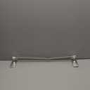 Command Bath Satin Nickel Towel Bar with Water Resistant Command Strips, Bathroom Organizer, 24 in Bar Length Holds up to 10 lbs