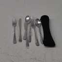 9 Pieces Eating Portion Control Flatware Utensils Bariatric Silverware Weight Loss Portion Management Control Serving Spoons Forks Knives Stainless Steel Utensils with Storage Bag