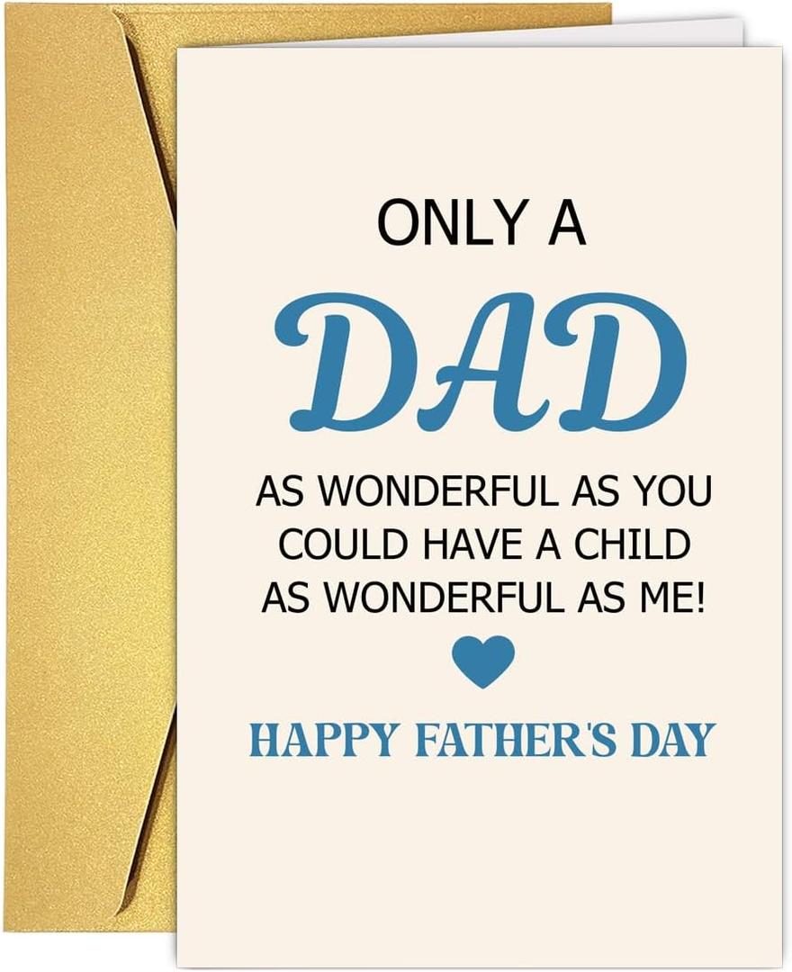 10 x Funny Father's Day Card for Dad, Fathers Day Gift from Daughter Son Kids, Hilarious Father's Day Cards for Daddy Papa from Children Toddler Baby, Happy Fathers Day Joke Card Gifts, MIX