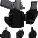AIWB & IWB Holster Compatible with Glock 19,23,32(Gen 1-4), G19 Gen 5,G19x,PSA Dagger& P10C. Soft Surface for Comfort Holster with Mag Carrier