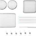 RVGUARD RV Flying Insect Screen for RV Water Heater Vent Cover Protects from Insects Stainless Steel Mesh with Installation Tool and Silicone Rubber (4 Pack)