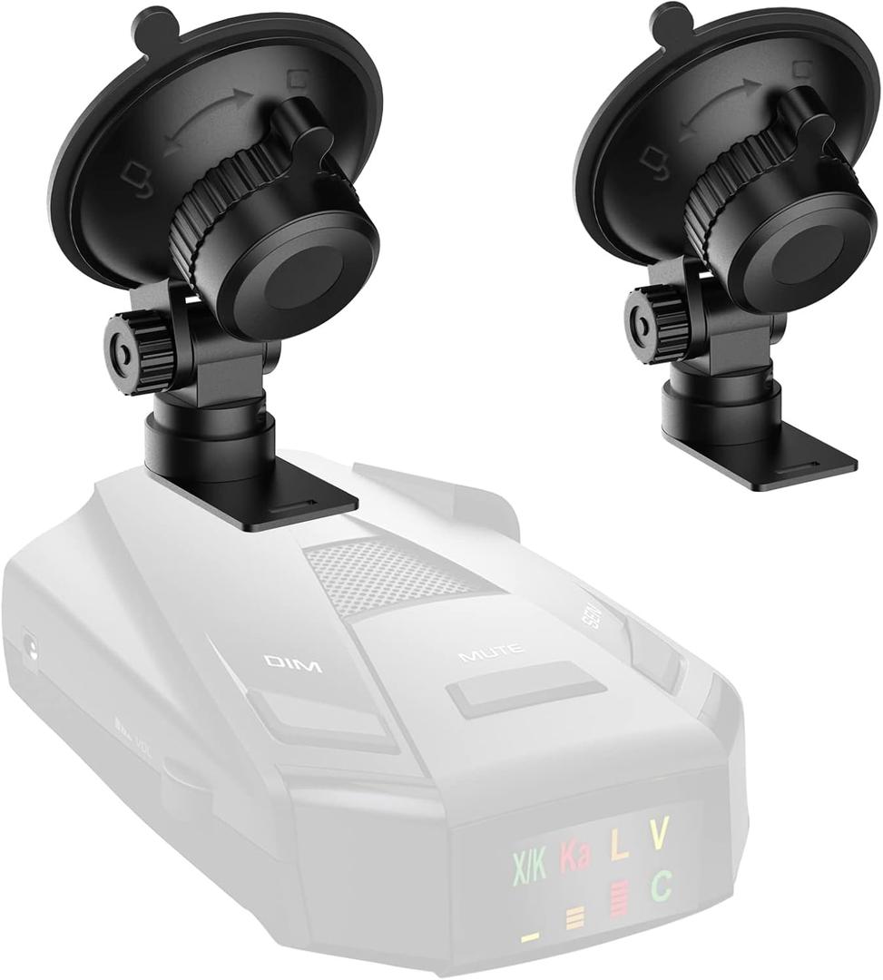 Cobra Radar Mount, Suction Cup Holder for Windshield & Dashboard, Compatible with iRadar ESD SPX RAD 480i 450 380 7800BT Detectors