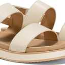 Coutgo Women's Arch Support Adjustable Strap Flat Sandals, 9