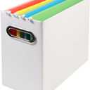 Collapsible File Organizer Box with Handle, Filing Organizer for Home or Office, Small Portable File Box(1 Pack, White)