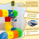 Rail Electric Train Set, 3D Magic Flexible Race Tracks for Kids,DIY Race Car Track Building Kits with Train and Traffic Signs,for 3 4 5 6 7 8 Years Old Boys Girls (123PCS-2car)