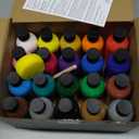 Nicpro 20 Colors Large Bulk Outdoor Acrylic Paint Set (8.45 oz, 250 ml) Rich Art Painting Supplies, Non Toxic for Multi Surface Canvas Rock Wood Leather Fabric Stone Metal Wall Craft with Color Wheel