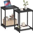 VASAGLE Side Tables Set of 2, Small End Table, Nightstand for Living Room, Bedroom, Office, Bathroom, Black ULET272B16