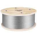 VEVOR 3/16 Stainless Steel Wire Rope 500ft, T316 Steel Wire Cable, Deck Railing 1x19 Strands Construction, 4200LBS Breaking Strength for Stair Handrail Clothesline