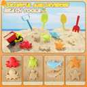 Dirt Diggers Excavator Sandbox for Kids, Toddler Construction Sand Box with Lid, Beach Toys for Outdoor Indoor Play Sensory Gifts for Boys Girls Ages 3+