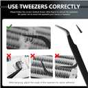 Glue-Free Wispy Lash Clusters Kit, 90 Pcs Individual Eyelash Clusters (8-16mm C Curl)- DIY Lash Extension Kit with eyelashes Tweezers, Natural Fluffy Fake Lashes for Home Use, Beginners Friendly