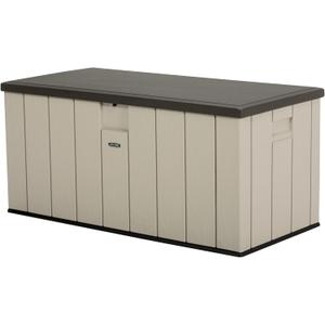 LIFETIME 60254 Heavy-Duty Outdoor Storage Deck Box, 150 Gallon, Desert Sand/Brown