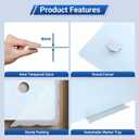 Magnetic Glass White Board 48 x 36, Tempered Frameless Dry Erase Board for Wall, Whiteboard for Office, Home & School
