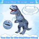Servllcell Inflatable Dinosaur Costume for Kids/Teens,Halloween Costumes T Rex Blow Up Costumes for Boys Girls,Cosplay(Blue)