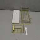 Cisily Gold Sponge Holder for Kitchen Sink, Sink Caddy Organizer with High Brush Holder, Kitchen Countertop Organizers and Storage Essentials, Rustproof 304 Stainless Steel, Soap Dispenser Organize