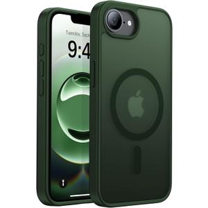 Magnetic Shockproof for iPhone 16e Case 2025[Compatible with MagSafe][Military-Grade Protection] Anti-Yellowing,Anti-Scratch Matte Back Protective Phone Case for iPhone 16 e case 6.1",Green